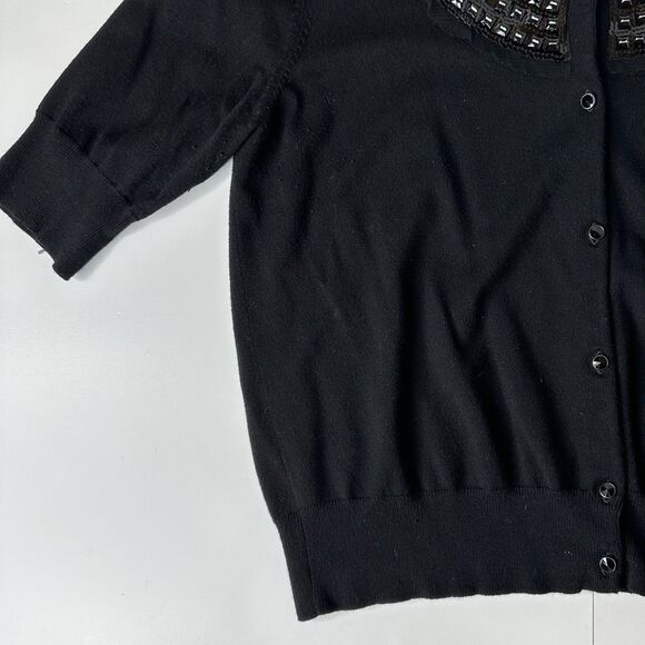 Express Design Studio Cardigan Sweater Sz L Embellished Neck Holiday NYE Event - Picture 11 of 12